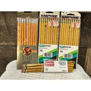 NEW‎ LOT 39 Vintage 10 Empire & 15 Eagle Sparco Pencils USA Made No2 Unsharpened